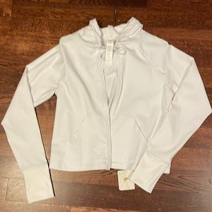 Fabletics white cropped hoodie new with tags